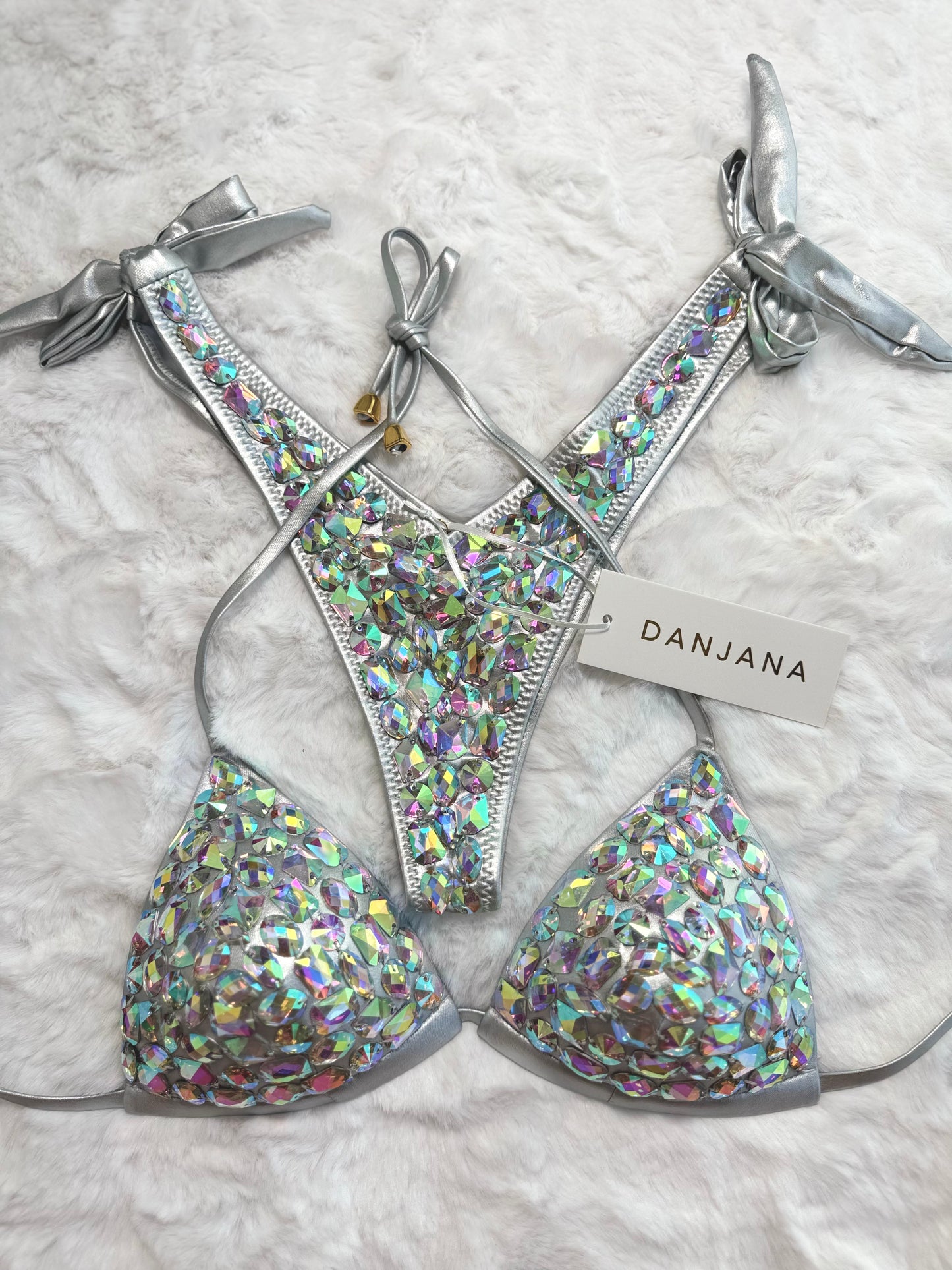 Crystal Diamond Bikini Silver