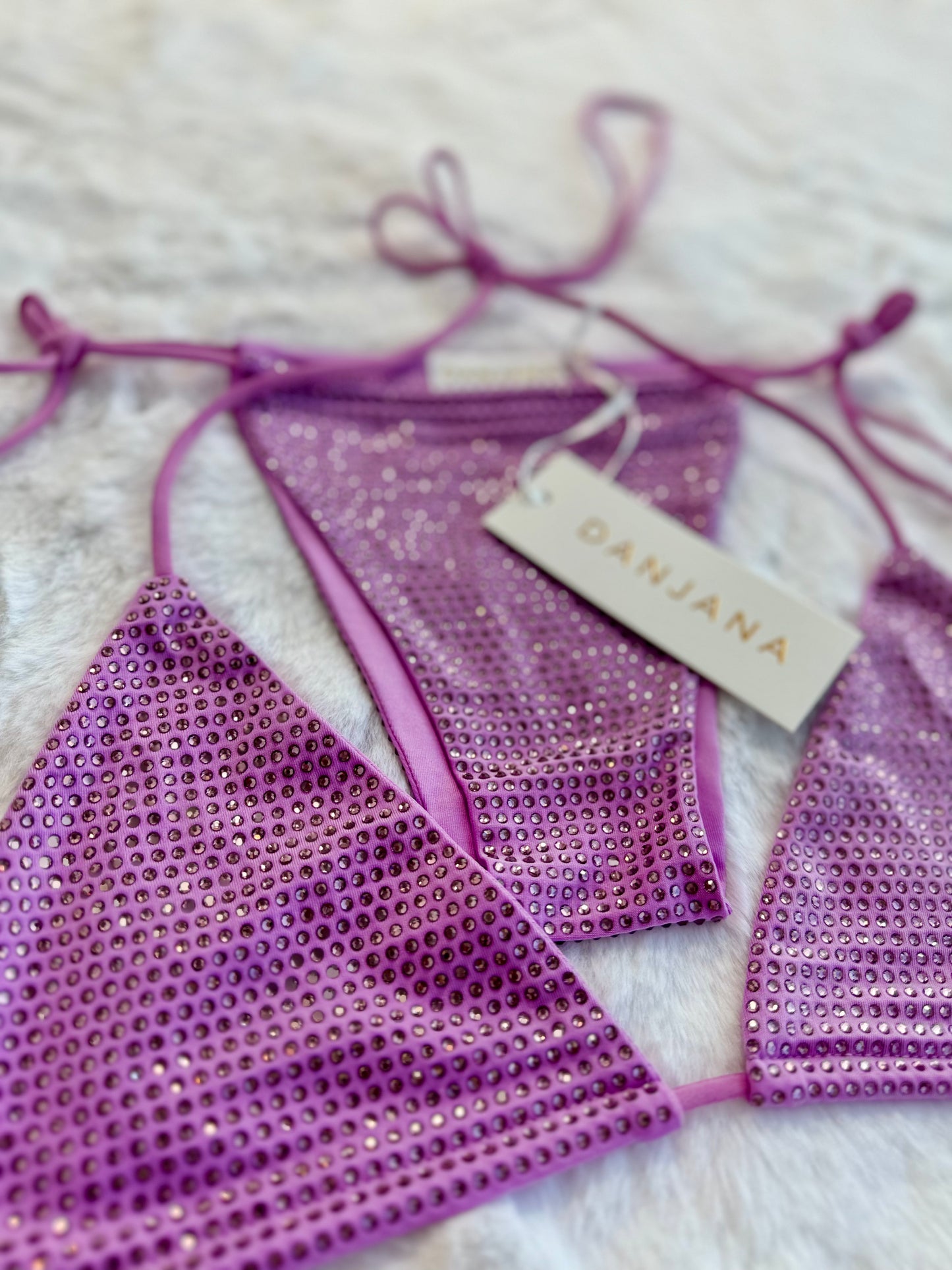 Diamante Bikini Purple Lavender