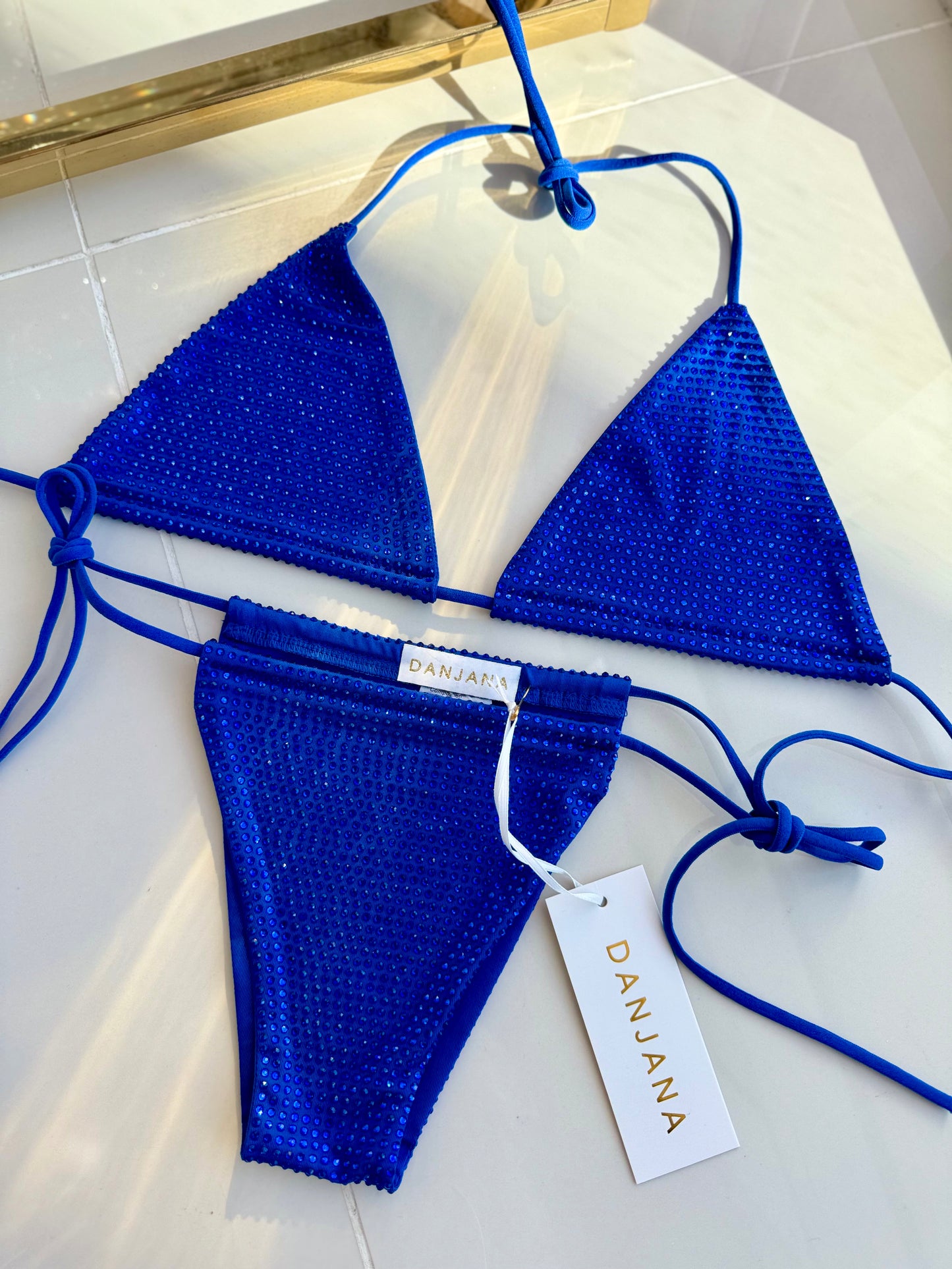 Diamante Bikini Electric Blue