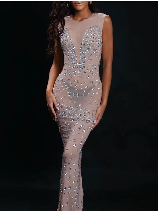 Glamorosa diamante dress