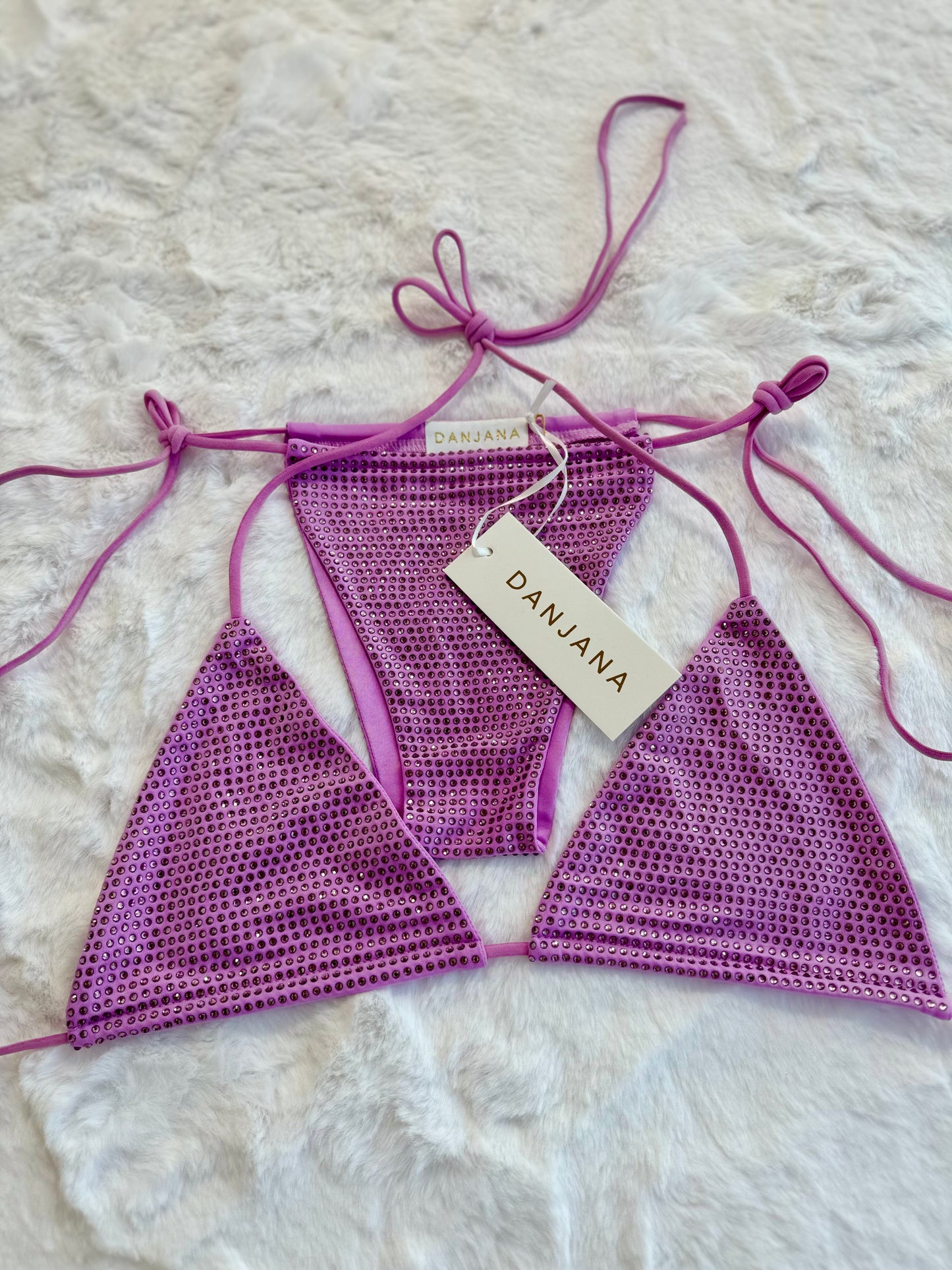 Diamante Bikini Purple Lavender