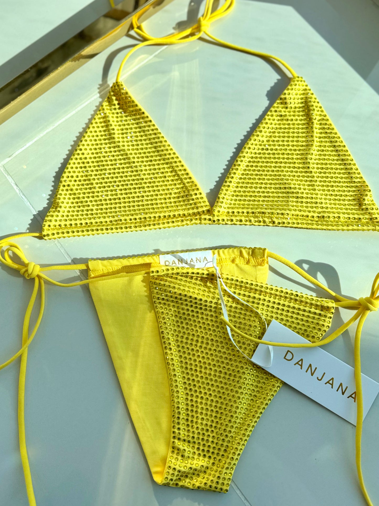 Diamante Bikini Lemon Yellow