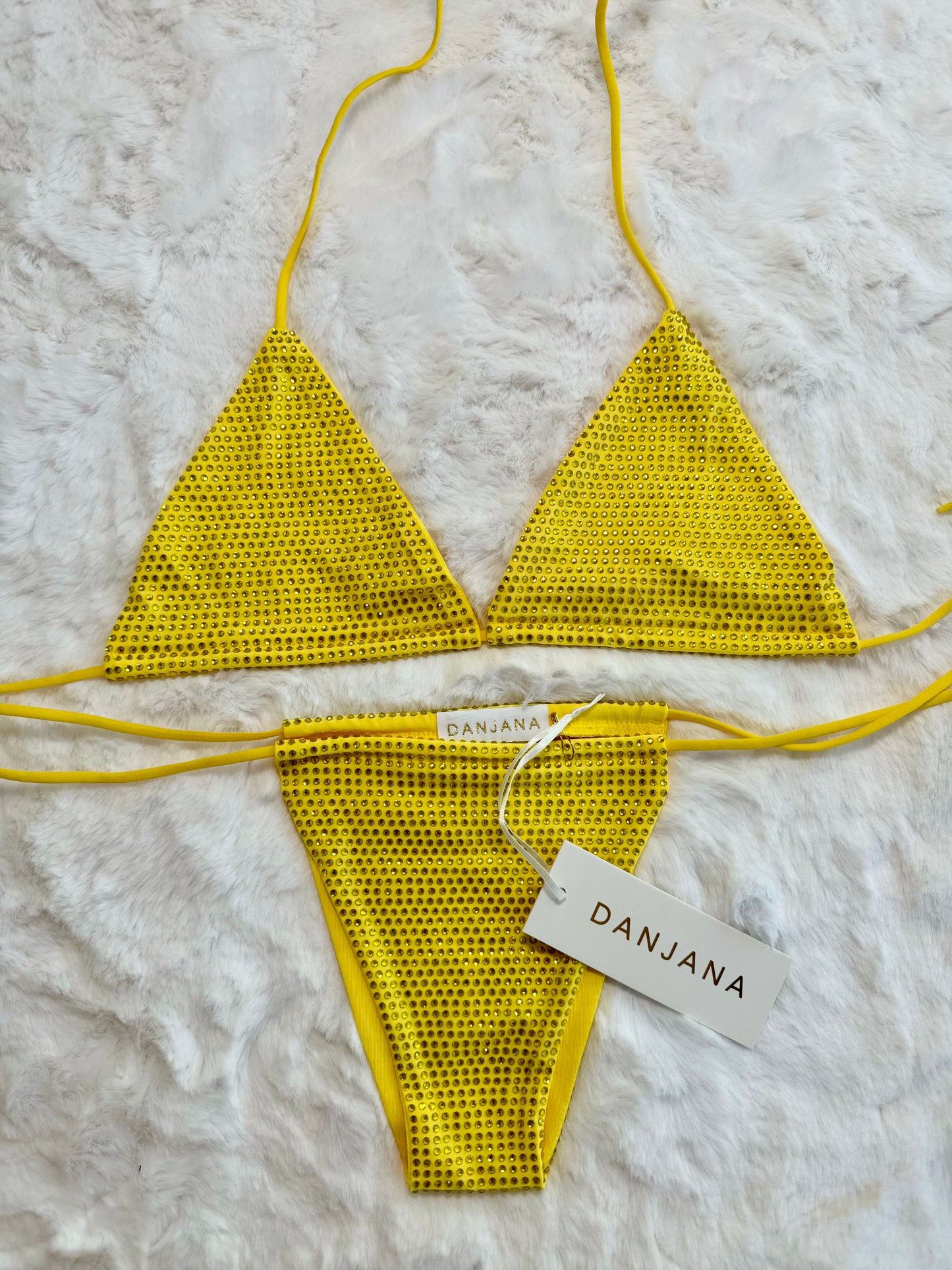 Diamante Bikini Lemon Yellow