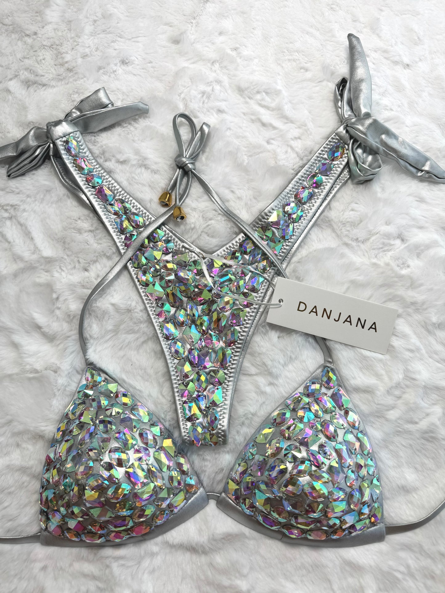 Crystal Diamond Bikini Silver