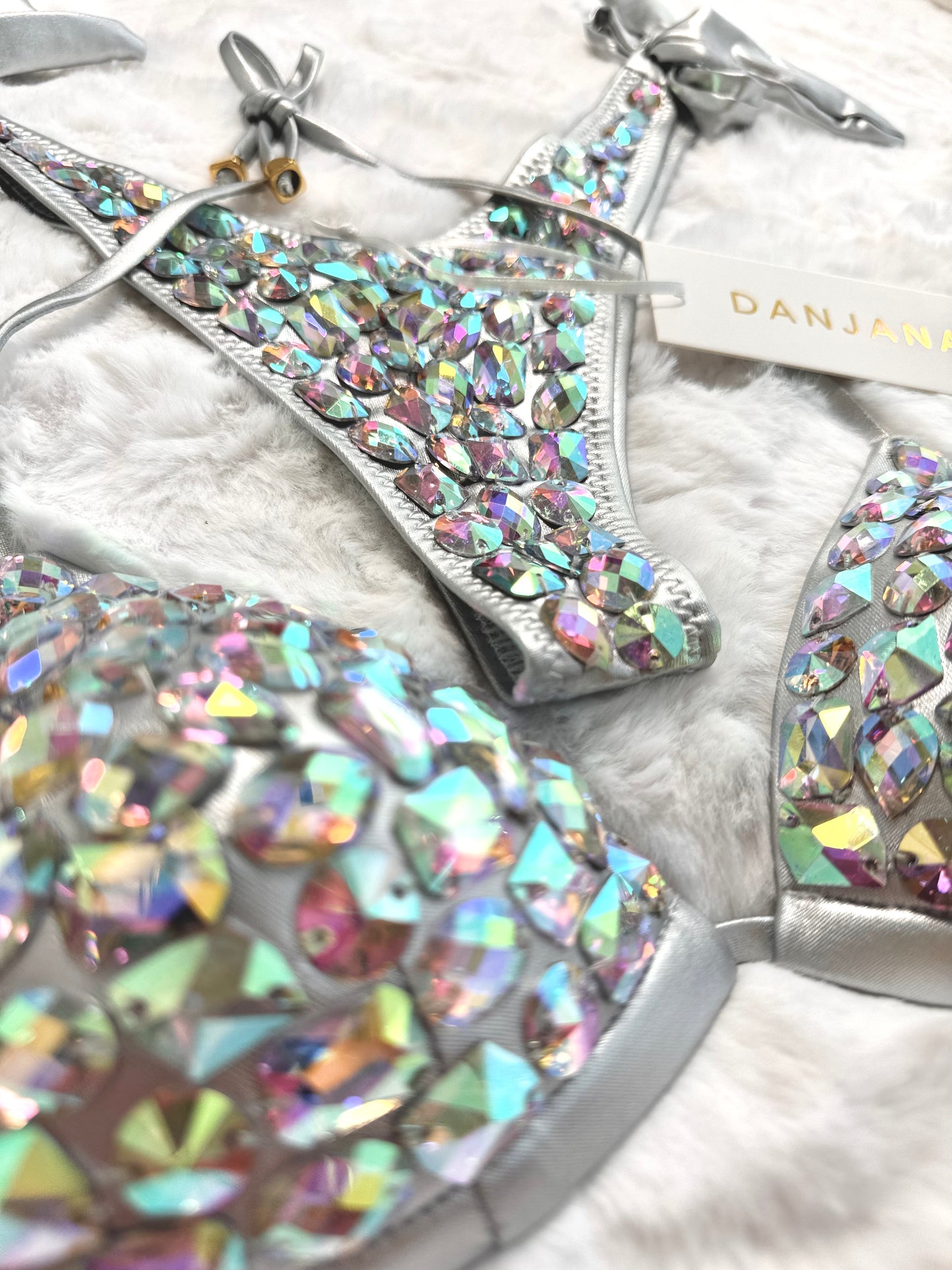 Crystal Diamond Bikini Silver