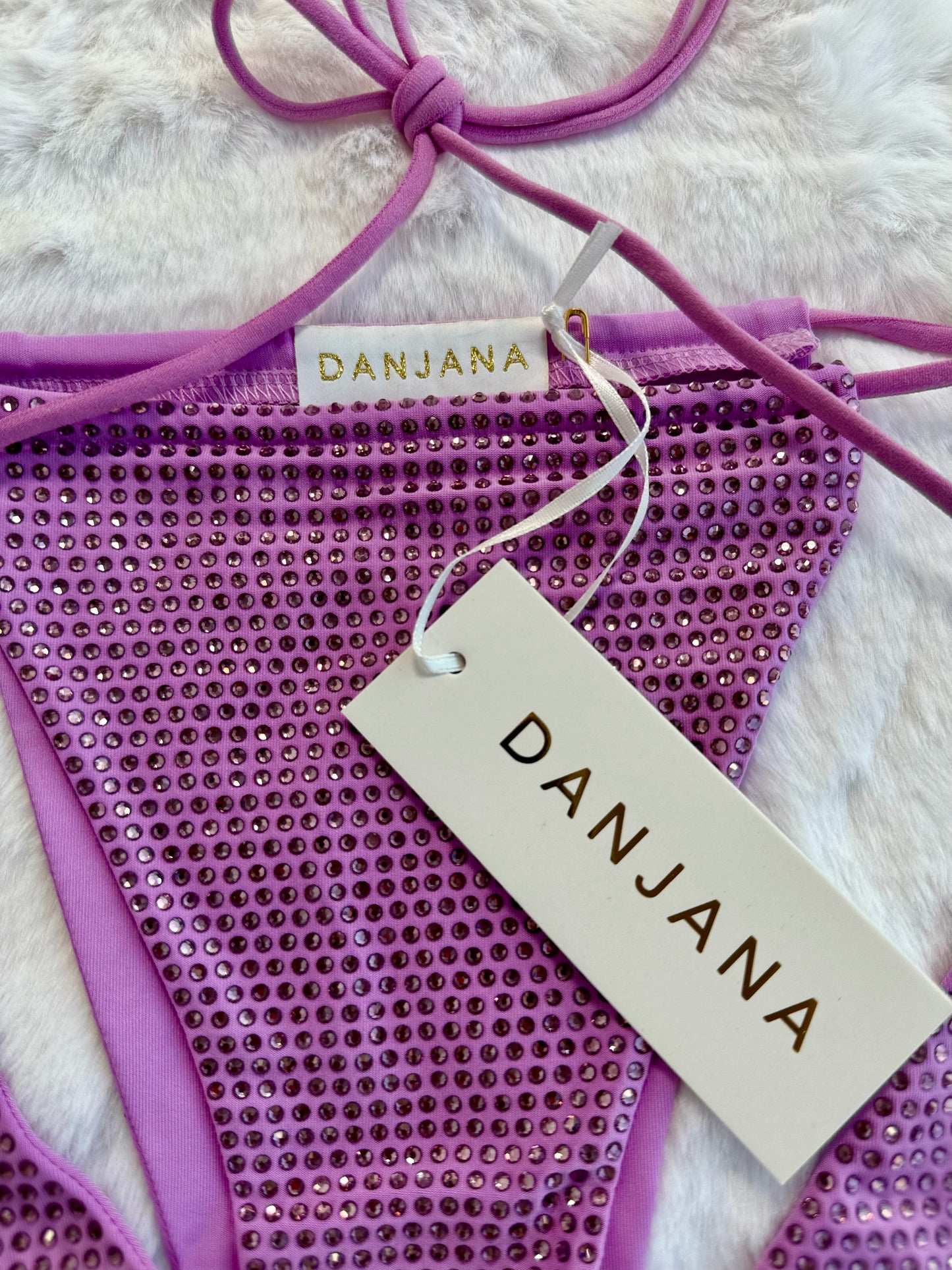 Diamante Bikini Purple Lavender