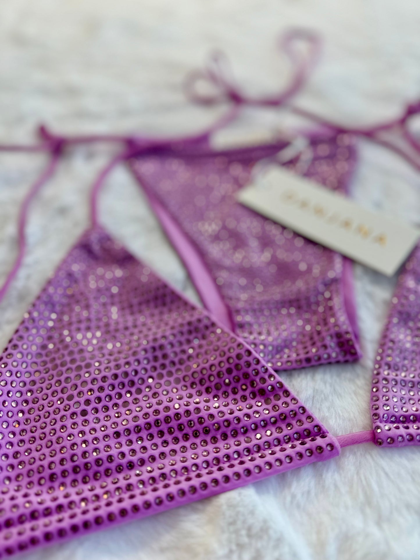 Diamante Bikini Purple Lavender