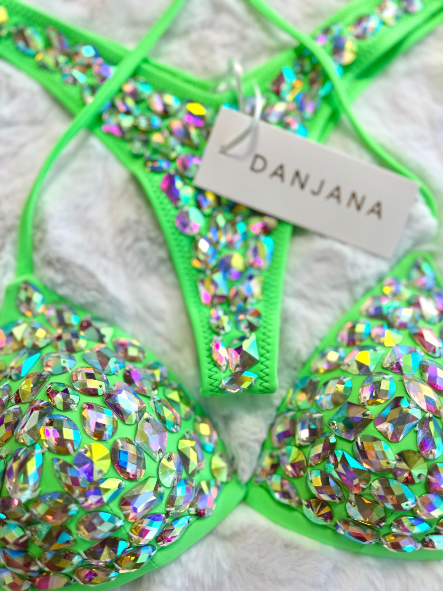 Crystal Diamond Bikini Kiwi Topaz Green
