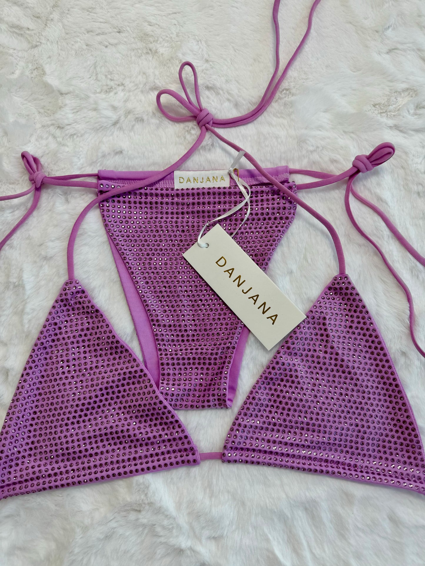 Diamante Bikini Purple Lavender