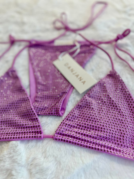 Diamante Bikini Purple Lavender