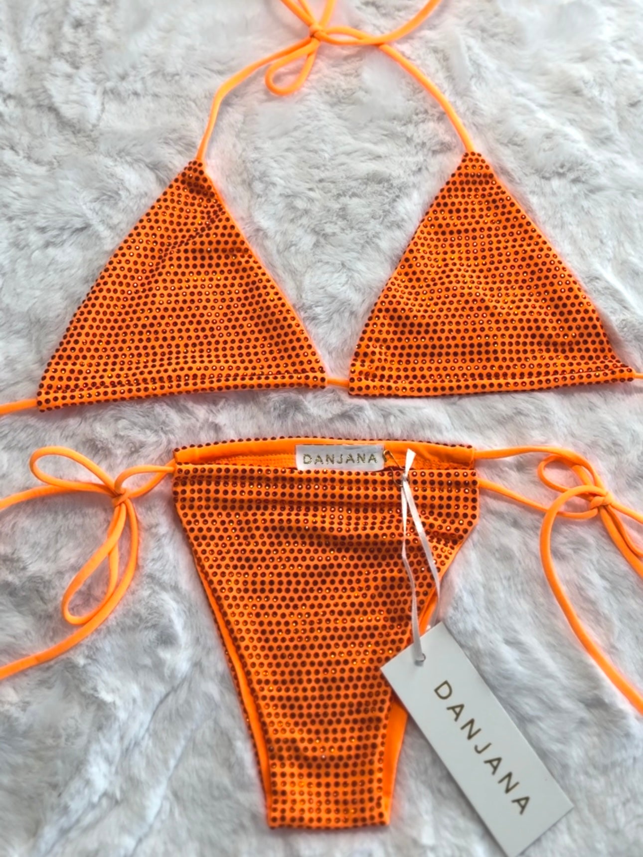 Diamante Bikini Burning Orange