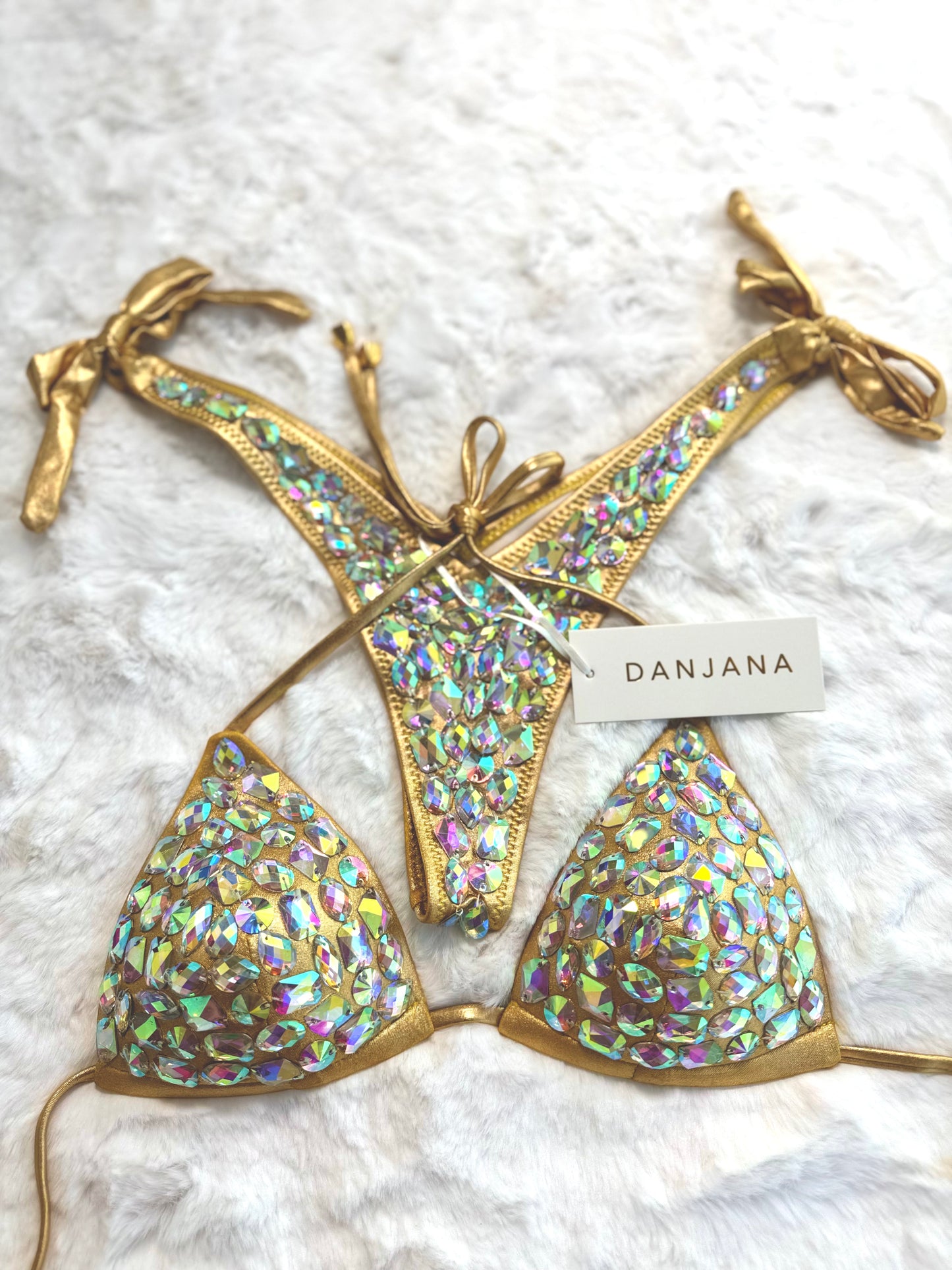 Crystal Diamond  Bikini Gold