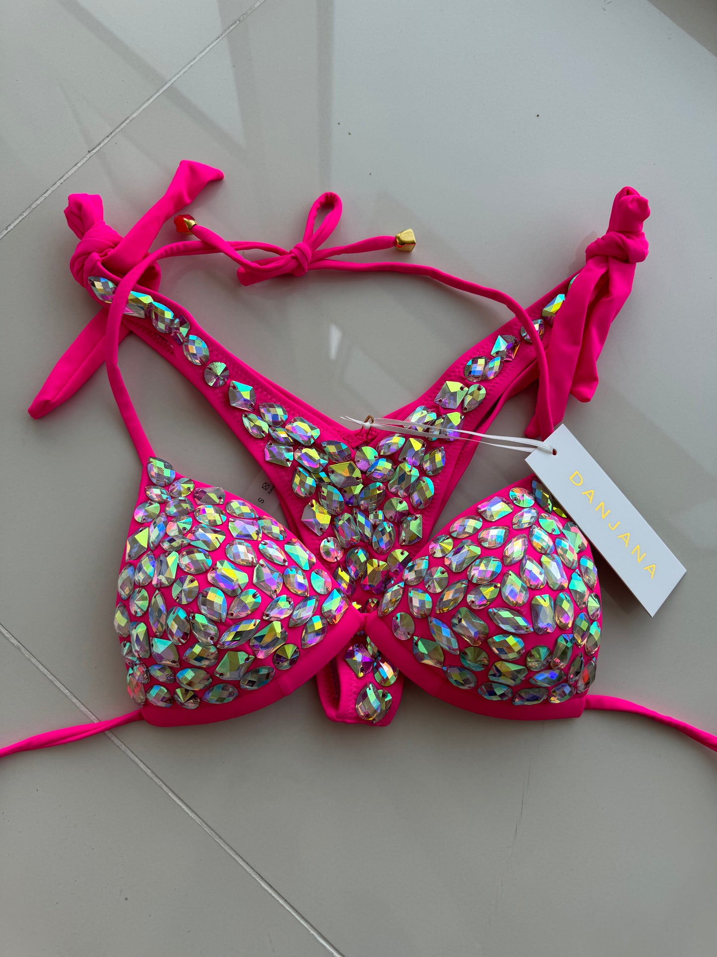 Crystal Diamond Bikini Pink